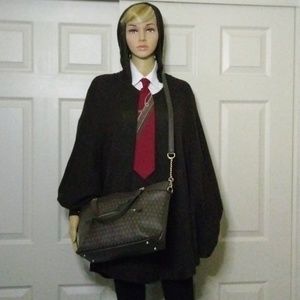 Belle Fare Cashmere Poncho/ DKNY signature satchel
